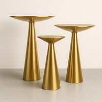 Ensemble de supports à gâteaux en métal OEM, design luxueux et écologique, couleurs personnalisables pour mariages et fêtes