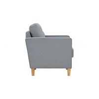 Canapé moderne NUHOOM une place en tissu rembourré, cadre en bois massif de haute qualité, dossier en mousse, gain de place pour appartement