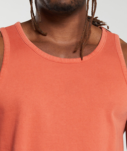 Débardeur Orange Sans Manches pour Homme, Col Rond, Tricoté Uni, Décontracté, pour Entraînement et Fitness – Vente en Gros - Product Image 5