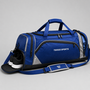2026 New Artical Custom Logo Water Resistant Sports <b>Duffel</b> <b>Bag</b> with Separate Shoe and Wet Compartment Large Capacity Gym <b>Bag</b> - Product Image 3