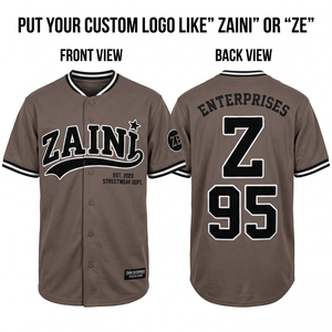 Maillot de baseball pour homme 180 GSM en polyester interlock premium marron et noir avec broderie personnalisée en twill pour uniforme d'équipe - Product Image 1