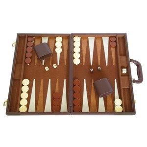 Juego de Backgammon de Cuero Premium, Juego de Mesa Clásico, Maletín de Lujo Portátil, Maleta de Viaje, Juegos de Backgammon para Adultos - Product Image 1