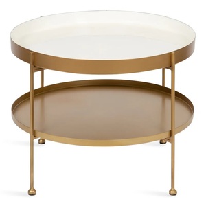 Modern Round Shape Iron Metal Centre Table Gold Finished Accent Table for Living Room or Lounge <b>Space</b> For Home - Product Image 1