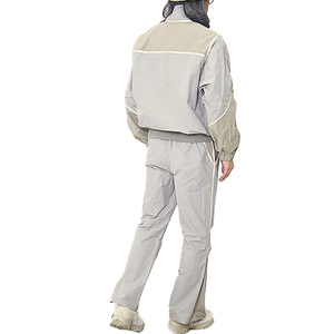 Nylon Windbreaker Tracksuits <b>Patchwork</b> Zip Nylon <b>Jacket</b> and Pants Mens Jogger Gym Sets Custom Tracks - Product Image 4