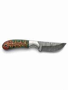 Handcrafted Damascus Steel Utility <b>Craft</b> <b>Tool</b> Multi-Color Pinecone Resin Handle Metal Decor - Product Image 2