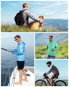 เสื้อฮู้ดดี้ตกปลาแบบยูนิเซ็กซ์ UPF 50 ป้องกันแสงแดด แขนยาว ผ้าโพลีเอสเตอร์ ระบายอากาศได้ดี เหมาะสำหรับกิจกรรมกลางแจ้ง Lexon - Product Image 6