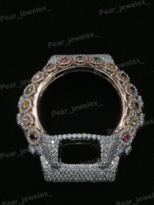 Bisel de Reloj con Incrustaciones de Piedras de Moissanita con Corte Brillante Redondo, Diseño Serie 6900 Mejorado - Product Image 3
