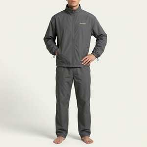 Ensemble de survêtement en nylon imperméable, fabricant OEM, veste et pantalon de sport personnalisés - Product Image 3