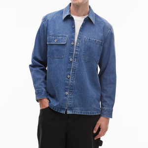 Camisa Vaquera Casual Cómoda para Hombre, Transpirable, Antibolitas, Tela de Algodón Personalizable, Venta al por Mayor - Product Image 1