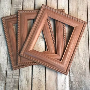 Cadre photo en bois naturel créatif avec logo personnalisé, décoration intérieure artisanale indienne - Product Image 1