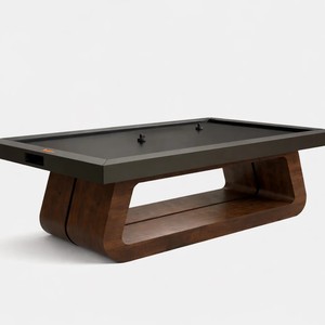 Table de hockey sur air Takamaka Designer, table de jeu d'arcade avec cadre en bois courbé - Product Image 1