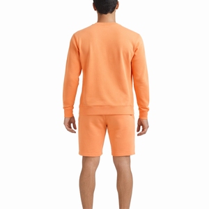 Conjunto de Sudadera y Pantalones Cortos para Hombre, Cuello Redondo, Color Personalizado, Traje Deportivo Informal de Dos Piezas, Ropa Cómoda para Descansar y Hacer Ejercicio - Product Image 2