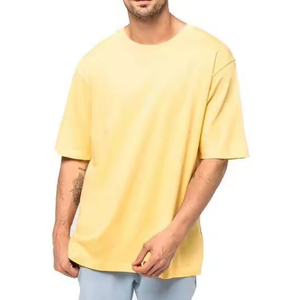 Eco Friendly Wholesale Oversized Boxy Fit <b>Men's</b> <b>T</b>-<b>Shirt</b> Heavyweight 100_ Cotton <b>Pink</b> Color with Front Logo - Product Image 4