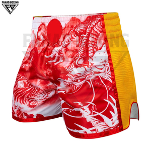 Pantalones Cortos de Muay Thai al por Mayor, Ropa de Artes Marciales de Boxeo Estampada, 100% Poliéster, Impresión por Sublimación, Pantalones Cortos de Muay Thai Personalizados - Product Image 5
