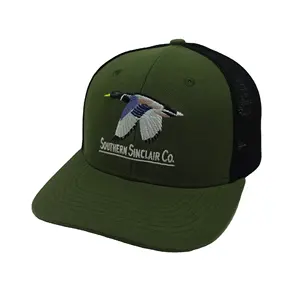 鹤鸟刺绣卡车司机运动型帽子，带6个面板时尚高品质棒球帽设计标志定制