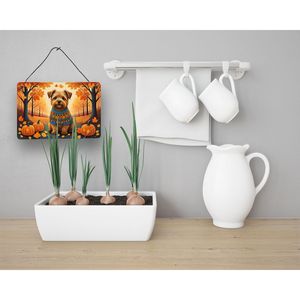 Nuevo Norfolk Terrier otoño pared puerta colgante impresiones aluminio Metal signo cocina pared Bar baño placa decoración del hogar 8HX12W - Product Image 3