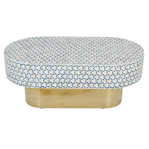 Nuevo diseño hecho a mano 2025 resina de hueso mesa de centro Inly muebles de sala de estar para mantener la taza de café y bandeja de servicio personalizada - Product Image 2