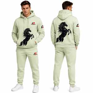 LONG MISSION INDUSTRY Chándal Casual de Invierno para Hombre, 100% Algodón, con Capucha, Cierre con Cordón y Bolsillos Laterales - Product Image 5