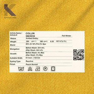 Fabricant en gros Kohinoor Mills Limited Tissu Dobby tricoté 290 g/m² Viscose/Polyester Respirant Antistatique Extensible - Product Image 4