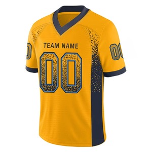 Camiseta Deportiva de Malla con Pedrería Personalizada al por Mayor, Estilo Urbano para Hombre, Sublimación, Cuello en V, Camiseta de Fútbol Americano - Product Image 1