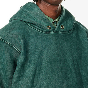 Sweat à capuche zippé vintage pour homme, doublé en maille, en polaire épaisse et douce, style décontracté, streetwear d'hiver - Product Image 5