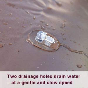 Lot de 2 sacs d'arrosage en PVC de 15 gallons résistants aux UV avec fermeture à glissière verrouillable pour l'irrigation automatique des plantes - Product Image 5