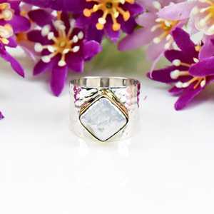 Anillo de Plata de Ley 925 con Perla Natural de Agua Dulce, Anillo de Declaración, Piedra de Nacimiento de Junio, Anillo Martillado, Joyería, Regalo para Ella - Product Image 4