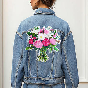 Patch brodé auto-adhésif en tissu avec dentelle, badge personnalisé pour vêtements, sacs, chapeaux, OEM ODM, vente en gros, décoratif - Product Image 4