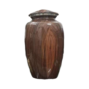 Urna Conmemorativa de Cremación Art Deco de Aluminio para Cenizas Humanas, Recuerdo Cilíndrico Hecho a Mano con Capacidad de 1-2L - Product Image 1