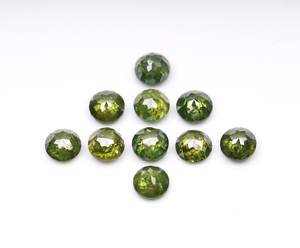 OM GEMS Diamante natural suelto de 3.3 MM, verde mejorado, talla rosa elegante, diamante Melee elegante para fabricación de joyas con certificado - Product Image 6