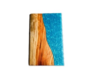Tabla de Cortar Rectangular de Resina y Madera con Incrustaciones Azules, Personalizada con Grabado, Antiolor, Antibacteriana, para Uso en la Cocina - Product Image 6