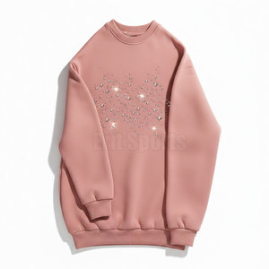 Sudadera Moderna con Pedrería, Informal de Invierno, Ecológica, Transpirable, Material Suave al Tacto, Mangas Largas, Personalizable, Prenda de Moda - Product Image 3