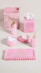 Ensemble de salle de bain en résine époxy au design moderne, 4 pièces, pour la maison, distributeur de savon, porte-brosse à dents, plateau de toilette à prix abordable - Product Image 3