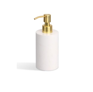 Best Quality With Marble Finished Marble Soap <b>Dispenser</b> & Gold Metal Pump Lotion <b>Dispenser</b> For Home Kitchen Counter Top - Product Image 2