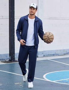 Ensemble de survêtement en molleton épais pour homme, vêtements de sport d'hiver, veste d'entraînement chaude, pantalon de jogging, collection - Product Image 3
