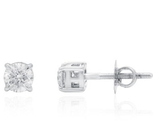 Pendientes de Oro Rosa con Diamantes Naturales de Corte Brillante Redondo, Joyería Moderna para Novia, Compromiso, Boda, Aniversario, Regalo - Product Image 6