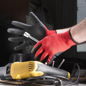 Wholesale 40-80g/Pair Industrial Acrylic/Leather Anti-Static Heat Resistant Safety Work <b>Gloves</b> Tapered Cuff for Industrial Use - Product Image 4