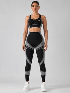 Leggings de yoga taille haute pour femme, en tissu molletonné respirant coton/bambou, imprimé personnalisable, sexy, pour fitness, longueur cheville - Product Image 1