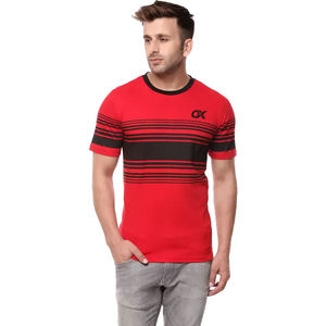 Diseña tu propia camiseta con logotipo, servicio OEM, camisetas para hombre en venta, camiseta de manga corta, camiseta de verano con línea roja y negra. - Product Image 6
