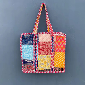 Sacs de plage portables en coton traditionnels indiens faits à la main, couleur unie, fermeture à glissière - Product Image 1