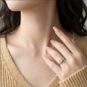 La mejor mano de obra Diseño único Calidad superior 14K Oro blanco sólido Diamante real Forma redonda Anillo de compromiso moderno para mujer - Product Image 4