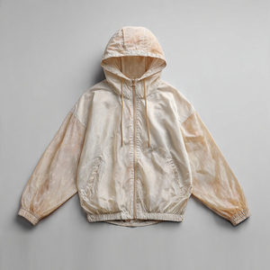Sudadera con capucha impermeable 100% nailon OEM, unisex, cortavientos, con cremallera, para camping, calle, para hombre. - Product Image 5