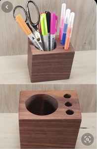 Estuche de Madera para Lápices, Caja de Almacenamiento de Papelería de Escritorio - Product Image 4