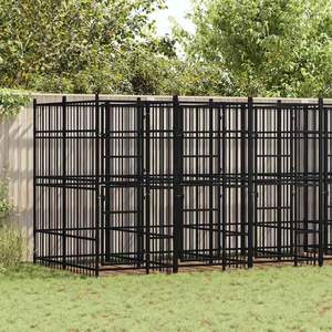 Cage pour chien extra-large en acier thermolaqué noir, durable, cage pour animaux de compagnie extra-large - Product Image 1