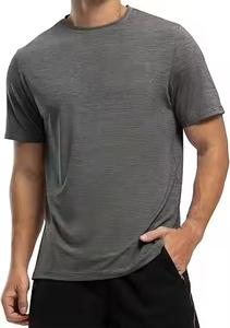 T-shirt côtelé 100 % coton personnalisé pour homme, coupe droite, style streetwear, grammage régulier, coupe courte et ample, tricoté - Product Image 3
