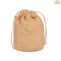 Pochette de luxe en jute avec cordon de serrage, sac écologique pour bijoux, cadeaux de fête et impression de logo personnalisé