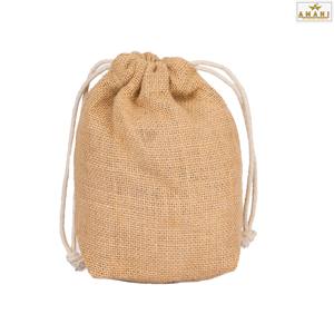Pochette de luxe en jute avec cordon de serrage, sac écologique pour bijoux, cadeaux de fête et impression de logo personnalisé - Product Image 2