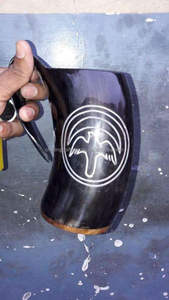 แก้วน้ำทำมือจากเขาควาย ลายใหม่ กันน้ำ รูปทรงธรรมชาติ สำหรับดื่มเบียร์ กาแฟ - Product Image 3