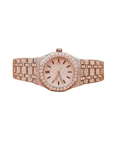 Montre pour homme de luxe Hip Hop Iced Out VVS Moissanite à mouvement mécanique personnalisable avec design entièrement pavé - Product Image 1