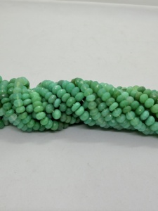 Perles Rondelles Facettées en Chrysoprase Naturel 8-9mm, Fil de 16 Pouces, Pierre Précieuse Verte pour la Fabrication de Bijoux, Fournisseur en Gros - Product Image 4